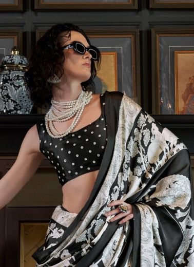 KONZAI SILK - Catalog # 59645 (Set of 3 Sarees) by Brand RAJTEX FABRICS