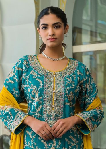 SERIES 4243 - Catalog # 59909 (Set of 4 SIZE-SETS [Readymade Salwar Suits]) by Brand AFSANA