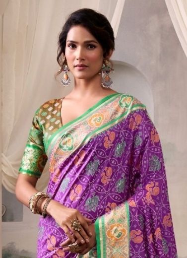 AIRAAVAT PATOLA - Catalog # 59914 (Set of 6 Sarees) by Brand AABHARAN