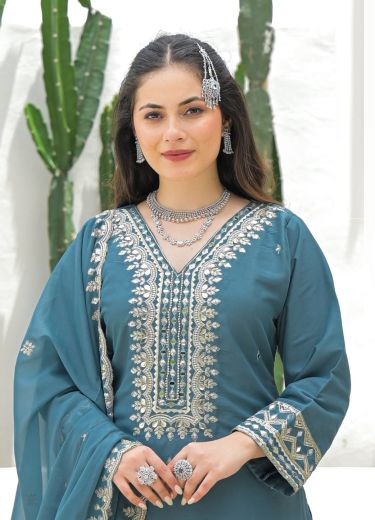 ELIANA - Catalog # 59925 (Set of 4 SIZE-SETS [Readymade Salwar Suits]) by Brand AFSANA