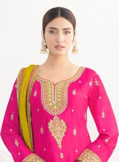 DAUR - Catalog # 59995 (Set of 4 Readymade Salwar Suits) by Brand GULZAR COUTURE
