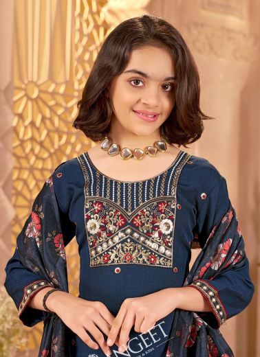 MEENAKSHI-1 - Catalog # 60609 (Set of 6 Readymade Salwar Suits) MADE IN INDIA BY SANGEET