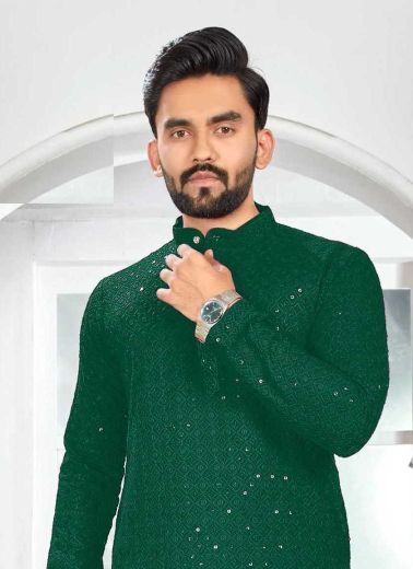 ROYAL SCHIFFLI - Catalog # 61077 (Set of 5 Men's Ethnic Wear) MADE IN INDIA BY SANGEET