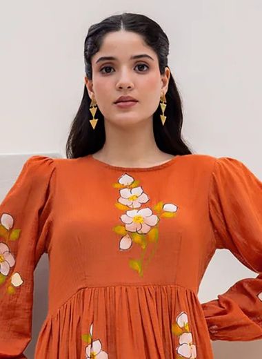 LUCAYA 28 - Catalog # 61094 (Set of 6 Readymade Women's Kurtis / Tops) MADE IN INDIA BY MEHERIYA