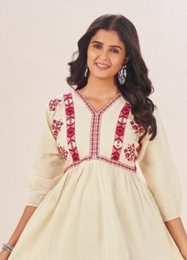WIMBLEDON 3 - Catalog # 61285 (Set of 4 Readymade Women's Kurtis / Tops) by Blue Hills