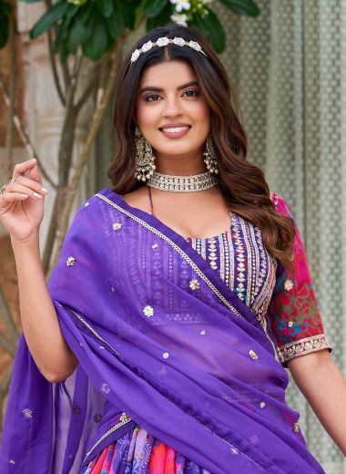 VOL 29 - Catalog # 62445 (Set of 2 Semi-Stitched Lehengas) MADE IN INDIA BY JAGRAASA