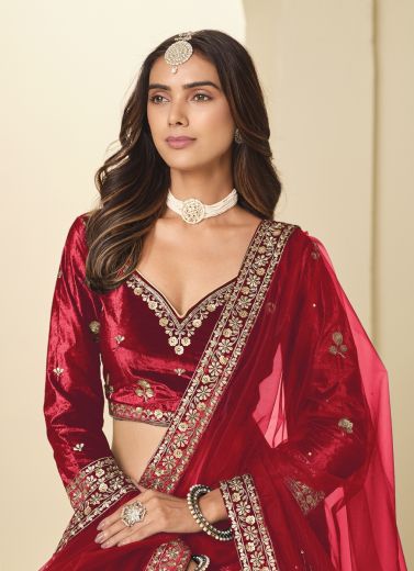 MEHVISH 31 - Catalog # 62652 (Set of 4 Semi-Stitched Lehengas) by Jagraasa