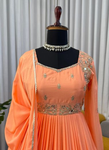 SERIES 5950 - Catalog # 62675 (Set of 2 Readymade Lehengas) by Desi Muse
