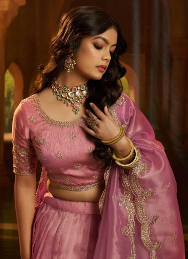 GIRLY 1 - Catalog # 62721 (Set of 4 Semi-Stitched Lehengas) by Meheriya