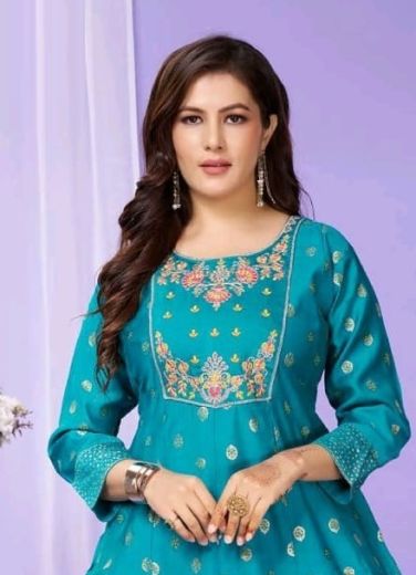 SINDHU - Catalog # 63169 (Set of 6 Readymade Women's Kurtis / Tops) by Dee Cee