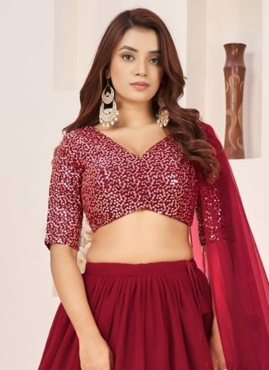 AANCHAL 2 - Catalog # 63288 (Set of 10 Semi-Stitched Lehengas) by Komal Pret