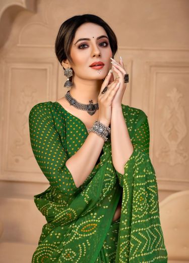 STAR CHIFFON 134 - Catalog # 63490 (Set of 12 Sarees) by Ruchi Sarees