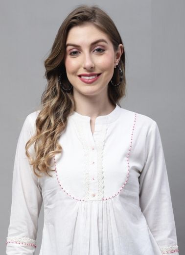 JAIPURI COTTON SHORT TUNICS - # 63641 ( 6 SIZE-SETS [Readymade Women's Kurtis / Tops] MADE IN INDIA BY Rajnandini Fabrics
