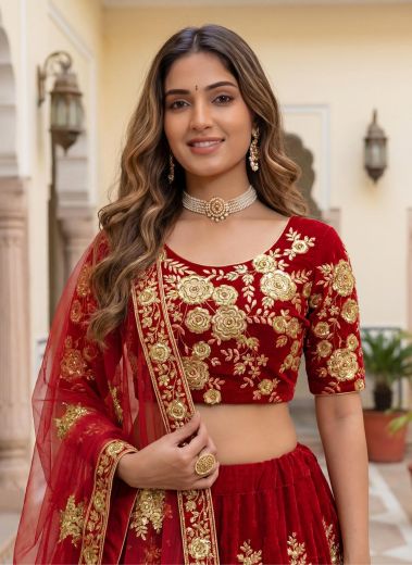 SERIES 3006 - Catalog # 64277 (Set of 3 Semi-Stitched Lehengas)