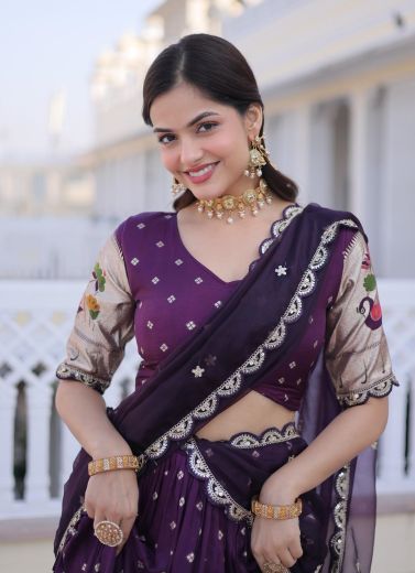 SERIES 7162 - Catalog # 64520 (Set of 2 Semi-Stitched Lehengas)