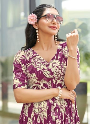 RUKMINI - Catalog # 64650 (Set of 4 Readymade Women's Kurtis / Tops)