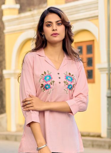 LIYANA - Catalog # 64663 (Set of 6 Readymade Women's Kurtis / Tops)