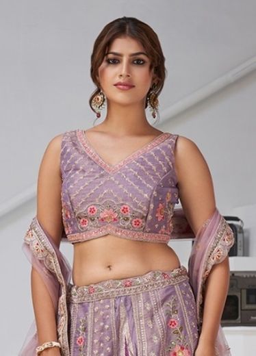SERIES 121 - Catalog # 64757 (Set of 4 Semi-Stitched Lehengas)