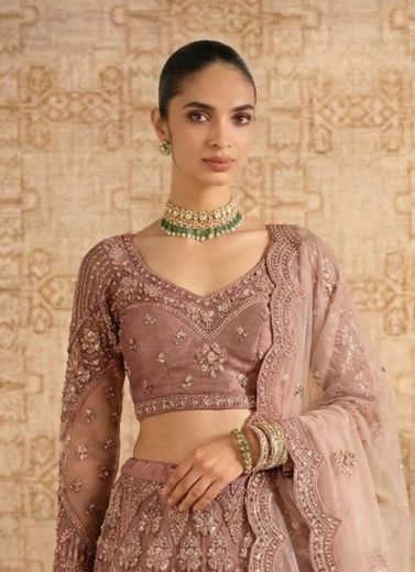 SERIES 1084 - Catalog # 64760 (Set of 5 Semi-Stitched Lehengas)