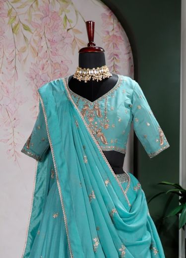 SERIES 1460 - Catalog # 65028 (Set of 4 Semi-Stitched Lehengas)