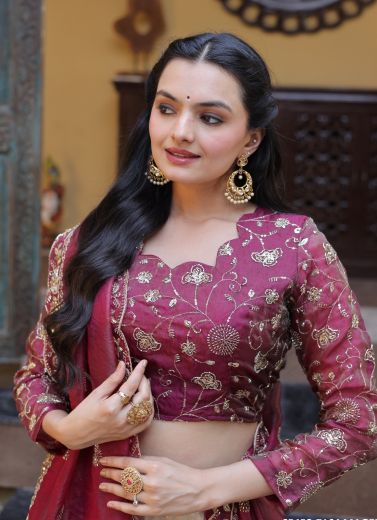 SERIES 7164 - Catalog # 65458 (Set of 2 Semi-Stitched Lehengas)