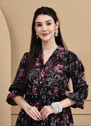 FROCK STYLE DRESS 138 - Catalog # 65527 (Set of 6 Readymade Women's Kurtis / Tops)