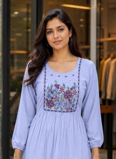 RCB EDITION - Catalog # 66052 (Set of 5 Readymade Women's Kurtis / Tops)