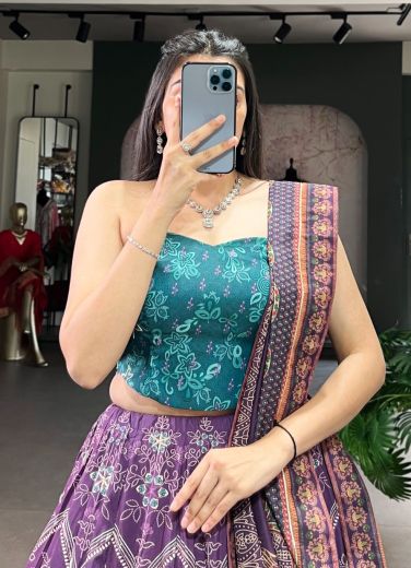 ZYANA 1010 - Catalog # 66122 (Set of 3 Semi-Stitched Lehengas)