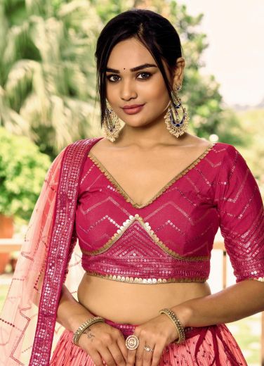 KIMAYA - Catalog # 66501 (Set of 6 Semi-Stitched Lehengas)