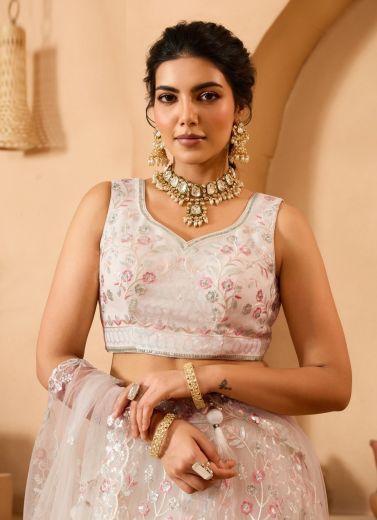 DESIGN 6266 - Catalog # 67224 (Set of 4 Semi-Stitched Lehengas)
