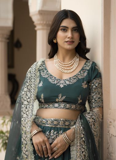 DESIGN 221 - Catalog # 67254 (Set of 7 Semi-Stitched Lehengas)