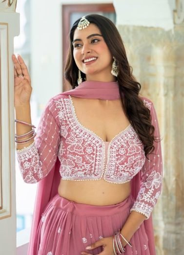 PANDIT - Catalog # 67419 (Set of 2 Semi-Stitched Lehengas)