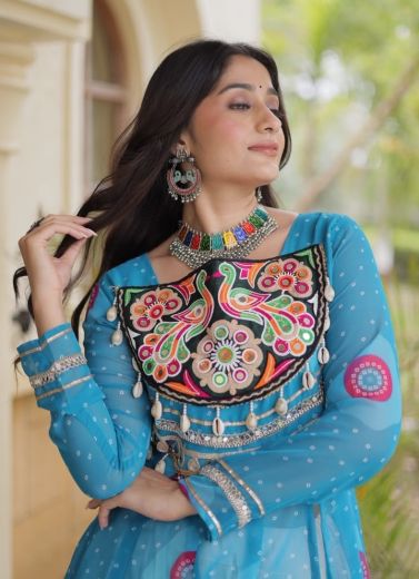 NAVRATRI MASTI - Catalog # 67599 (Set of 4 Readymade Lehengas)
