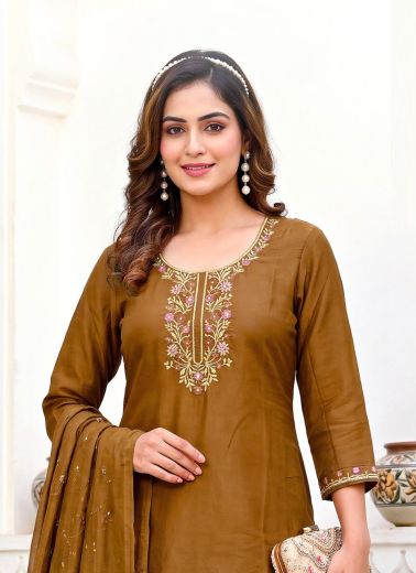 SAUGAT 1 - Catalog # 67673 (Set of 8 Readymade Salwar Suits)