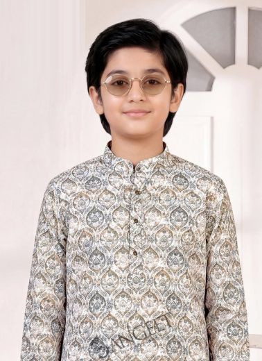 MUMBAI LINEN COTTON - KIDS - Catalog # 67679 (Set of 10 Men's Ethnic Wear)