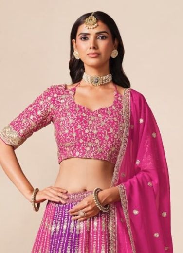 MEHERBAAN - Catalog # 67727 (Set of 2 Semi-Stitched Lehengas)