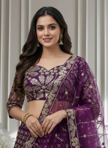NAYAK - Catalog # 67768 (Set of 3 Semi-Stitched Lehengas)