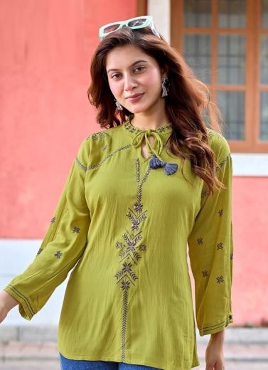 MAGNA - Catalog # 67774 (Set of 6 Readymade Women's Kurtis / Tops)