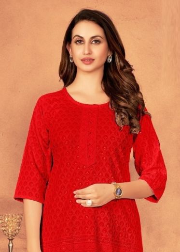 SHORT KURTI IN BIG SIZE - Catalog # 67788 (Set of 3 SIZE-SETS [Readymade Women's Kurtis / Tops])
