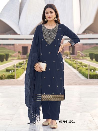 RUP REKHA - Catalog # 67798 (Set of 10 Readymade Salwar Suits)