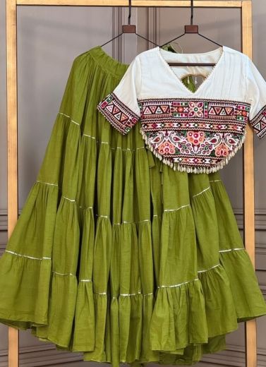 KORA COTTON NAVRATRI - Catalog # 67873 (Set of 7 Readymade Lehengas)