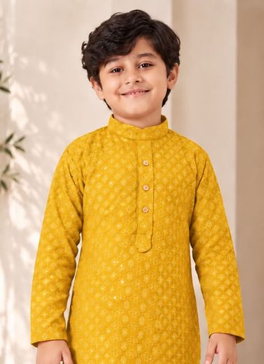 KIDS - BOYS - KURTA - Catalog # 67878 (Set of 6 Men's Ethnic Wear)