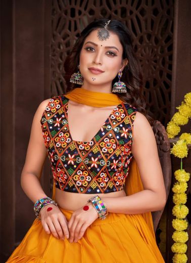 NAV NIRMA - Catalog # 67885 (Set of 7 Semi-Stitched Lehengas)