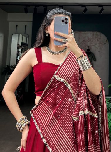 ANUSHKAA - Catalog # 67888 (Set of 3 Readymade Lehengas)