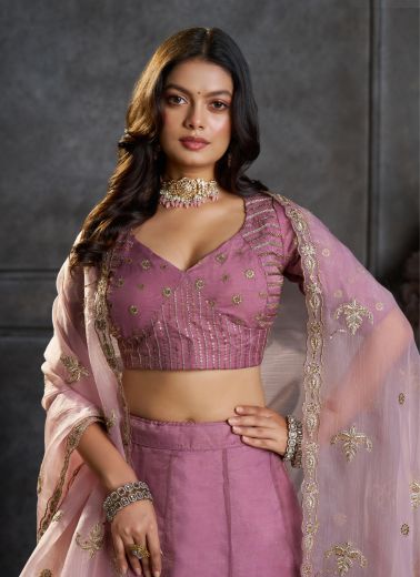 SANWARIYA - Catalog # 67895 (Set of 6 Semi-Stitched Lehengas)