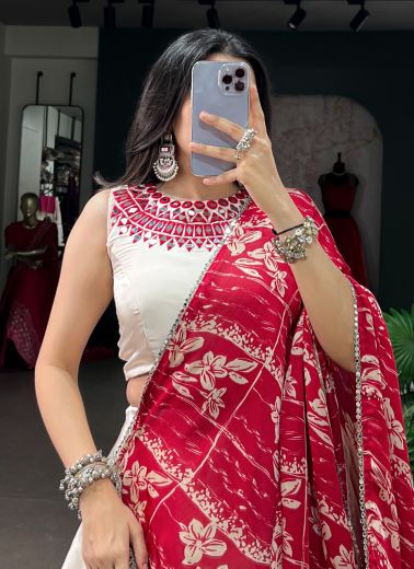 MONGA MIRROR - Catalog # 67994 (Set of 2 Readymade Lehengas)