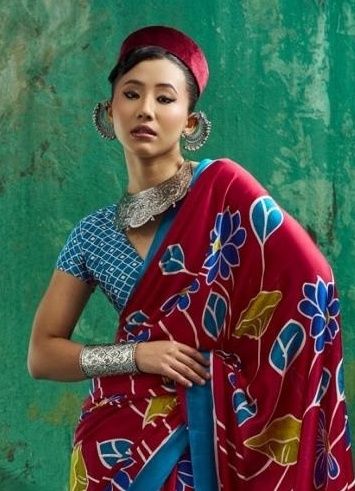 ANJANA AJRAKH - Catalog # 68019 (Set of 6 Sarees)