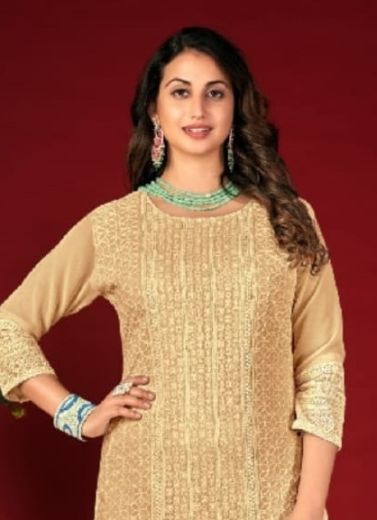 SILVER NEST - Catalog # 68028 (Set of 4 SIZE-SETS [Readymade Women's Kurtis / Tops])