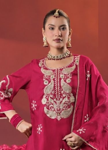 KARWA CHAUTH NOOR - Catalog # 68037 (Set of 4 SIZE-SETS [Readymade Salwar Suits])