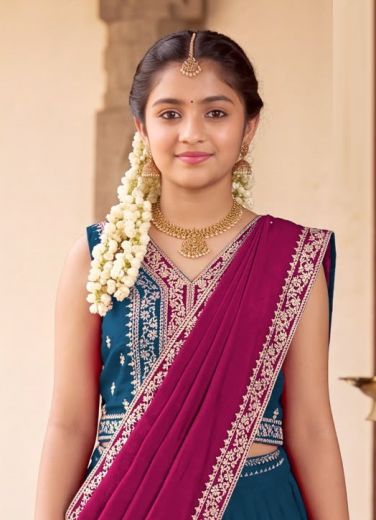 KIDS - SHREELEELA - Catalog # 68050 (Set of 6 Readymade Lehengas)